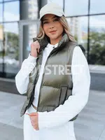 Dámska prešívaná vesta WILLOW Farba zelená DSTREET