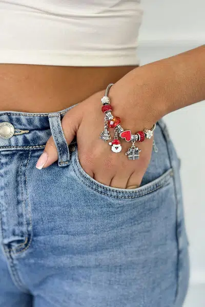 Christmas bracelet Santa's head