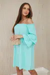 Spanish dress with frills on the mint sleeve