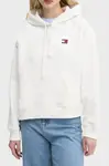 Biela mikina s kapucňou Tommy Jeans