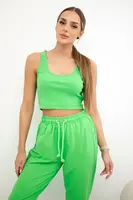 Set top+pants green neon