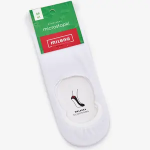 Milena Dámske mikrostop ponožky z bambusu biele