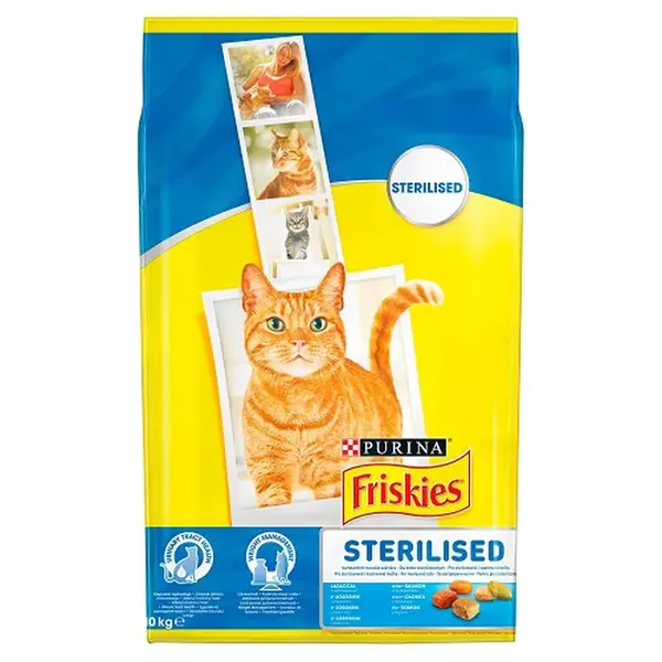 Friskies Steril granule pro kočky - s lososem a přidanou zeleninou 10 kg