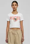 Peaches Cropped Tee White