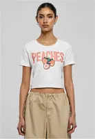 Peaches Cropped Tee White