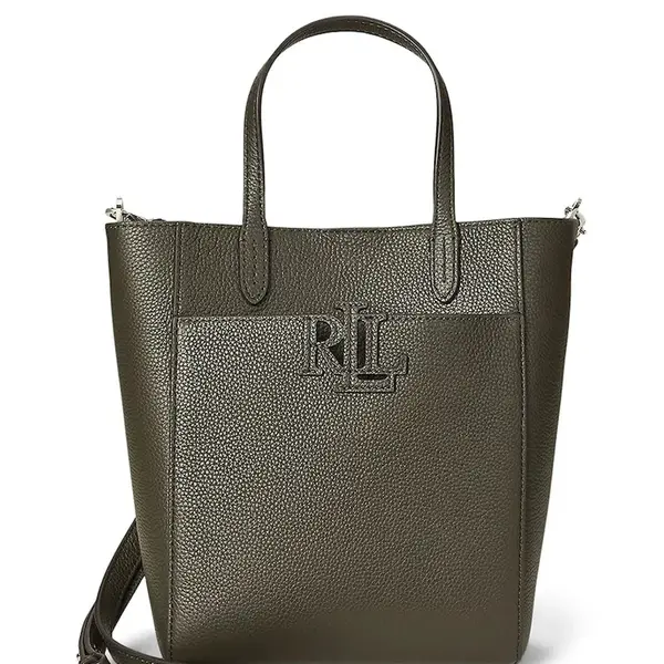 Kožená kabelka Lauren Ralph Lauren hnědá barva, 431966760