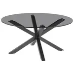 Xora KONFERENČNÍ STOLEK, šedá, černá, kov, sklo, 82/82/40 cm