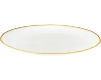 Mělký talíř Dia 28 cm, bílá/zlatá