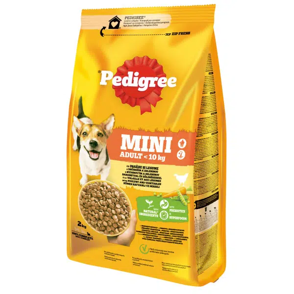 Pedigree Mini Adult suché krmivo pro psy - drůbež, zelenina 2 kg