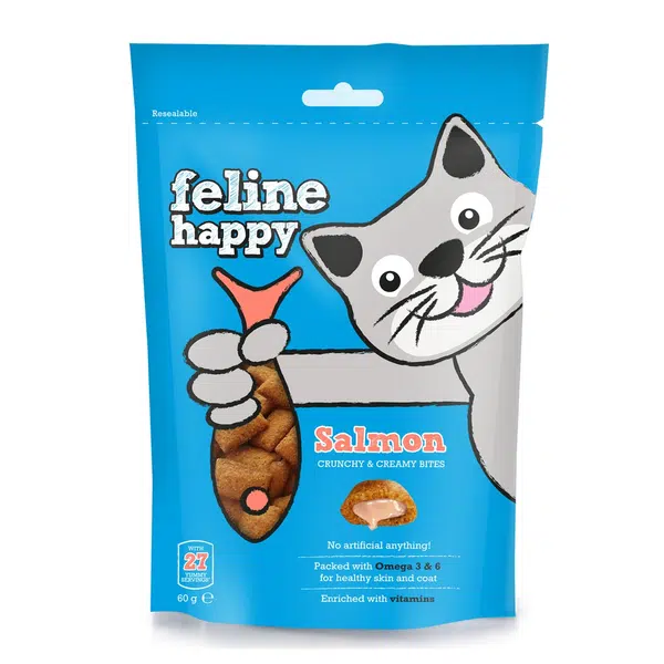 Mark&Chappell Feline Happy Crunchy & Creamy Bites - Salmon 60 g