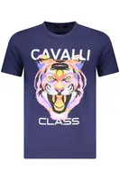 CAVALLI CLASS pánské triko s krátkým rukávem modré