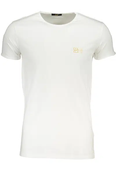 CAVALLI CLASS MEN'S SHORT SLEEVED T-SHIRT WHITE