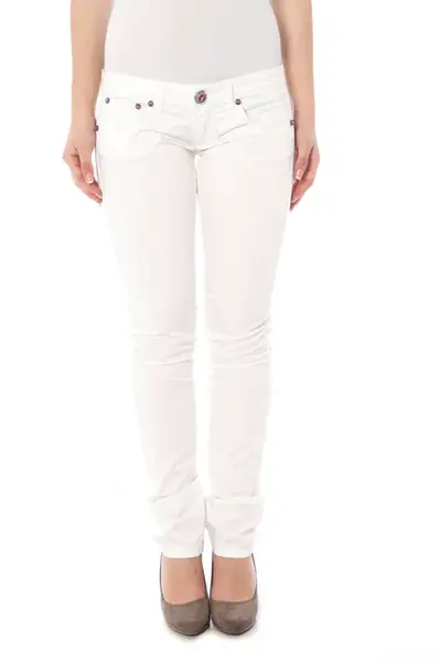Bílé dámské slim fit džíny