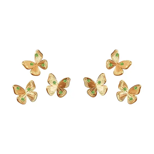 Pozlacené náušnice Lilou Papillon