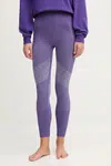 Legíny na jógu adidas by Stella McCartney dámské, fialová barva, JN0544