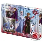 Frozen II 3x55 - puzzle z kategorie 15 - 60 dílků