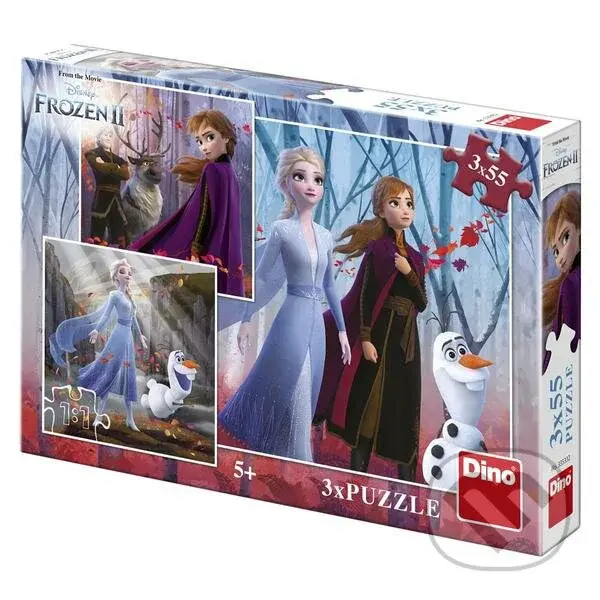 Frozen II 3x55 - puzzle z kategorie Disney