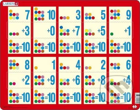 Sčítanie 1-10 (3) AR13 - puzzle z kategorie Naučné puzzle