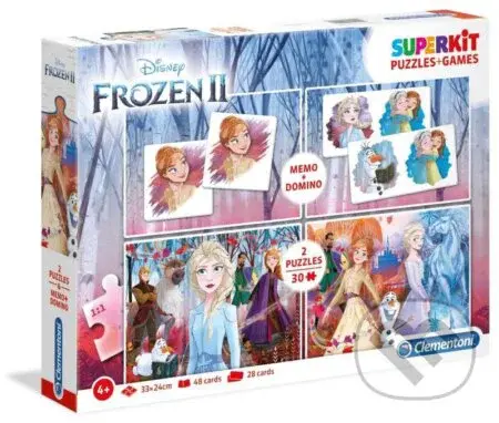 SUPERkit + Games Frozen II 4v1 - puzzle z kategorie 15 - 60 dílků