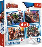 Odvážni Avengeri / Disney Marvel The Avengers 4v1 - puzzle z kategorie 15 - 60 dílků