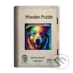 Dřevěné puzzle Barevný labrador A3 - puzzle z kategorie Zvířata
