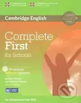 Complete First for Schools Student´s Pack (Student´s Book without Answers with CD-ROM, Workbook without Answers with Audio CD),Complete First for Scho