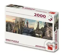 Paříž koláž Panoramic - puzzle z kategorie Města a stavby