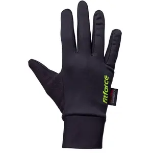 Fitforce TRACKERS JR Juniorské zimní běžecké rukavice, černá, velikost 9-10Y