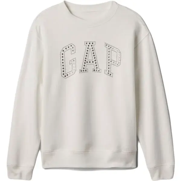 GAP HERITAGE CREW Dámská mikina, bílá, velikost