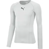 Puma LIGA BASELAYER LONG SLEEVE TEE Chlapecké triko, bílá, velikost