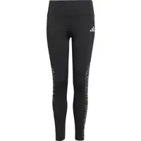 adidas TRAINING ESSENTIALS GLAM PRINT LEGGINS Dívčí sportovní legíny, černá, velikost