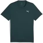 Puma M TAD ESSENTIAL POLY TEXTURE TEE Pánské sportovní triko, tmavě zelená, velikost