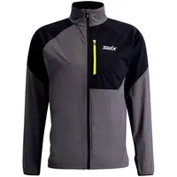 Swix FOCUS JACKET M Pánská sportovní bunda, tmavě šedá, velikost