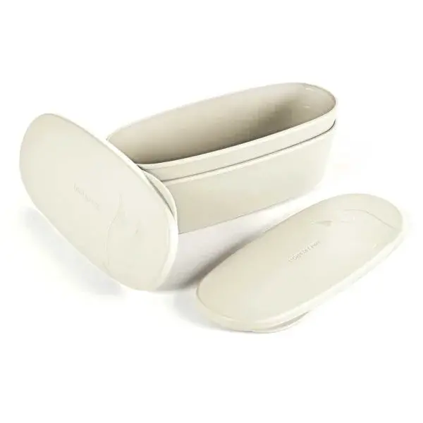 Light my fire SNAPBOX OVAL 2-PACK Cestovní krabička, béžová, velikost