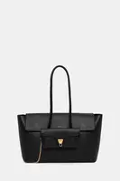 Kožená kabelka Coccinelle DOUBLE BEAT černá barva, E1.T8A.11.01.01