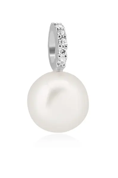 Brilio Nádherný přívěsek z bílého zlata s perlou 14/966.301ZIR