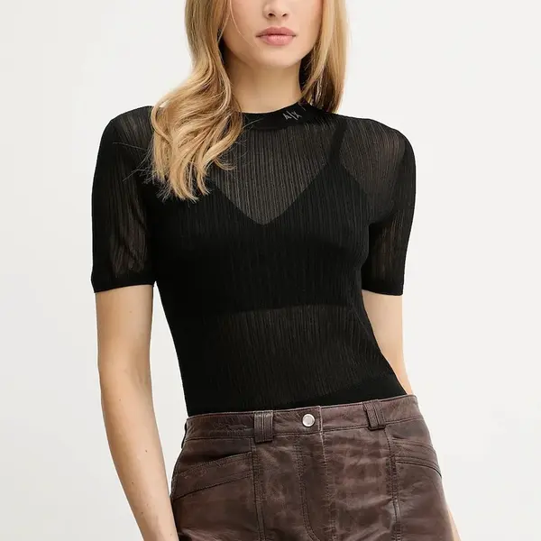Tričko Armani Exchange dámské, černá barva, XW000595 AF12785