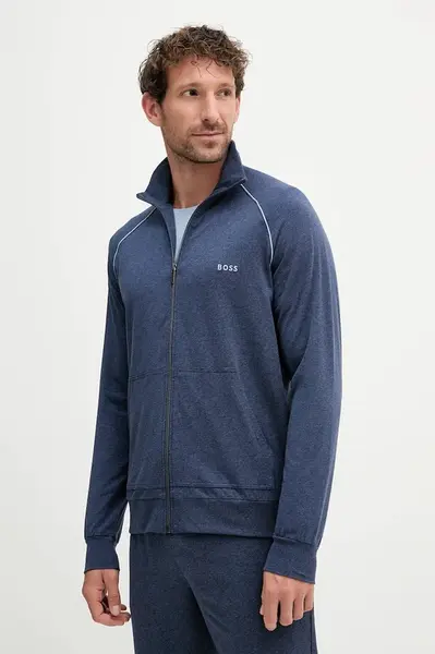 Mikina BOSS šedá barva, hladká, 50515307