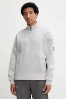 Mikina adidas x Mercedes pánská, šedá barva, s potiskem, JW3477