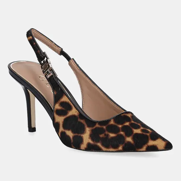 Lodičky Guess NASSHALY hnědá barva, FLTNSH LEP05