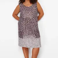 Trendyol Curve Multi Color Single Jersey Knitted Plus Size Dress