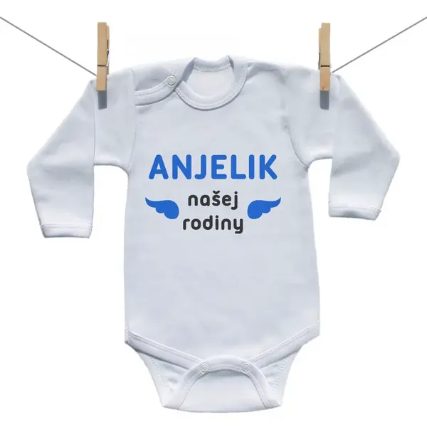 Boodyy Body s dlhým rukávom Anjelik našej rodiny 62 (2-4 mesiace)