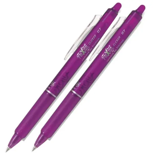 Pilot Frixion Clicker gumovacie pero 0.7 mm, fialová 2ks-Pilot