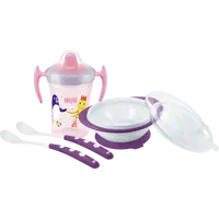 NUK jedálenská súprava s hrnčekom dievča