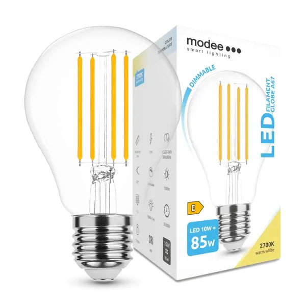 Modee Smart Lighting LED Filament Globe žiarovka E27 10W teplá biela (ML-A67F2700K10WE27D)
