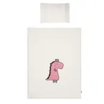 6-dielne posteľné obliečky Belisima Dino 3D 90/120 smotanovo-ružové , 20C38421