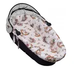 Bavlnená vložka do kočíkov/koše s penovým matracom,Bunny Star, biela