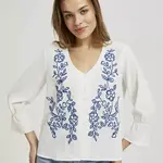 Women's shirt with MOODO pattern - white