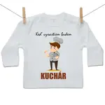 Boodyy Tričko s dlhým rukávom Keď vyrastiem budem kuchár 74 (6-9 mesiacov)
