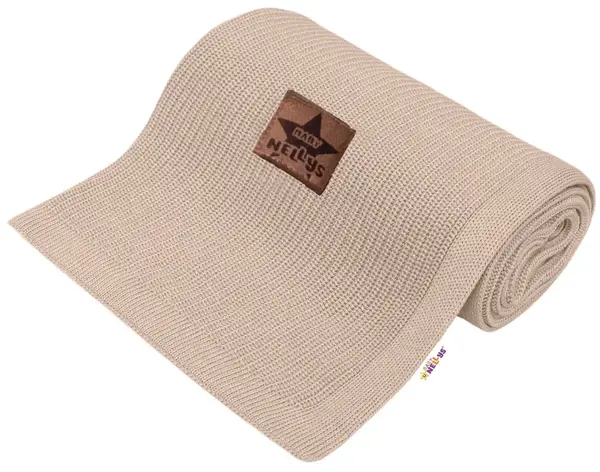 Luxusná bambusová detská deka, 75x100 cm, béžová